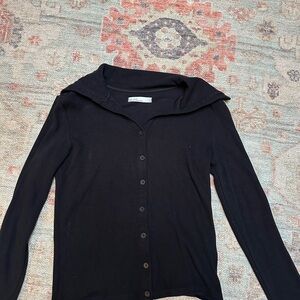 Black Button-Up Cardigan